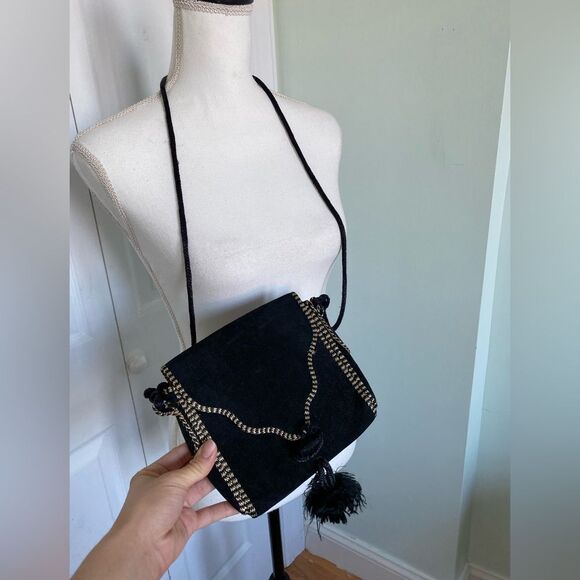 1980s Black and Gold Handbag - Picture 2 of 5
